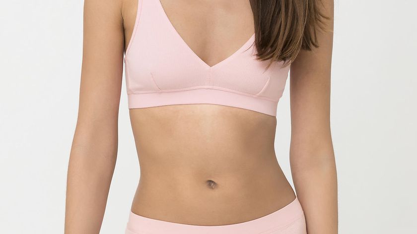 hessnatur Damen Ripp-Taillenslip High Waist aus Bio-Baumwolle - rosa - Größe 40