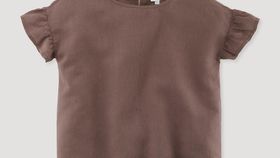 hessnatur Kinder Blusenshirt aus Leinen mit Bio-Baumwolle - braun - Größe 146/152