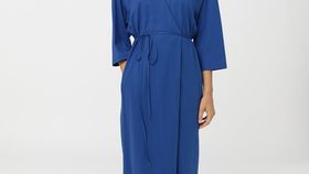 hessnatur Damen Jersey-Kleid aus Bio-Baumwolle - blau - Größe 44