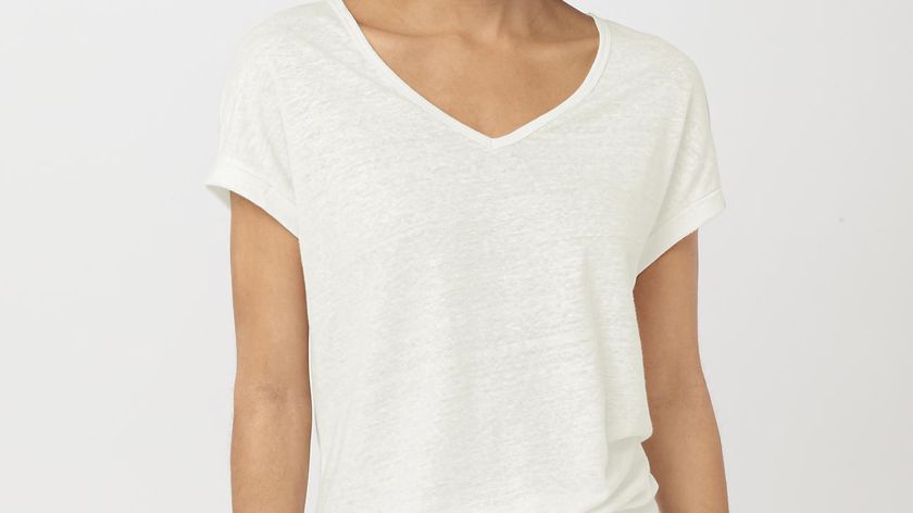 hessnatur Damen Kurzarm-Shirt aus Leinen - weiß - Größe 44