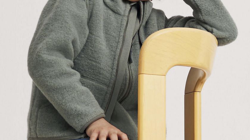 hessnatur Kinder Wollfleece Jacke Regular aus Bio-Merinowolle - grün - Größe 98/104