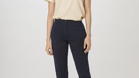 hessnatur Damen Hose Chino Regular aus Bio-Baumwolle - blau - Größe 38