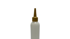 100 ml Leerflasche HDPE inkl. Tropferspitze gold