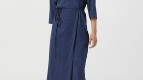 hessnatur Damen Jersey-Kleid aus Bio-Baumwolle - blau - Größe 40