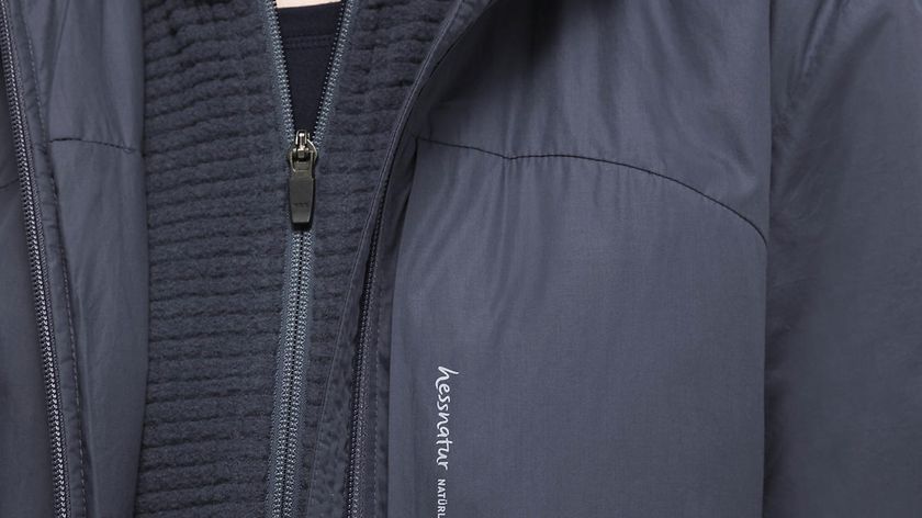 hessnatur Damen-Outdoor Kapuzen-Jacke Nature Shell - blau - Größe 48