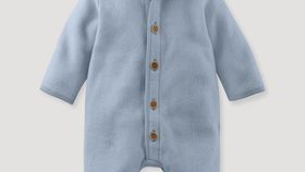 hessnatur Baby Softfleece Overall Regular aus Bio-Baumwolle - blau - Größe 86/92