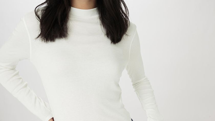 hessnatur Damen Softrib Langarmshirt Slim aus Bio-Baumwolle und TENCEL™ Modal - weiß - Größe 34