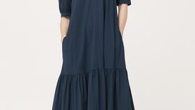 hessnatur Damen Jerseykleid aus Bio-Baumwolle - blau - Größe 46