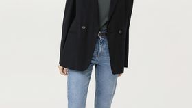 hessnatur Damen Blazer aus Bio-Merinowolle mit Bio-Baumwolle - schwarz - Größe 40