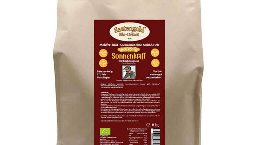 Mehlfreibrot Sonnenkraft 'grob-k?rnig' Bio Brotbackmischung 6 kg