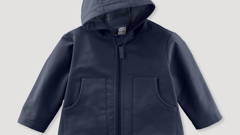 hessnatur Baby Softshell-Jacke aus Bio-Baumwolle - blau - Größe 62/68