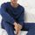 hessnatur Herren Pyjama aus Bio-Baumwolle - blau - Größe 56