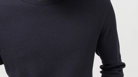 hessnatur Herren Pullover aus Bio-Baumwolle mit Leinen - blau - Größe 56