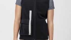hessnatur Softfleece-Weste aus Bio-Baumwolle - schwarz - Größe 56
