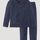 hessnatur Kinder  Musselin-Pyjama aus Bio-Baumwolle - blau - Größe 98/104