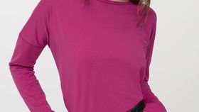 hessnatur Damen Langarm-Shirt aus Bio-Baumwolle - rosa - Größe 36