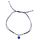 Armband "Nazar" Ø ca. 0,7cm Silber 925 mit verstellbarem Baumwollband Ø bis ca. 8cm