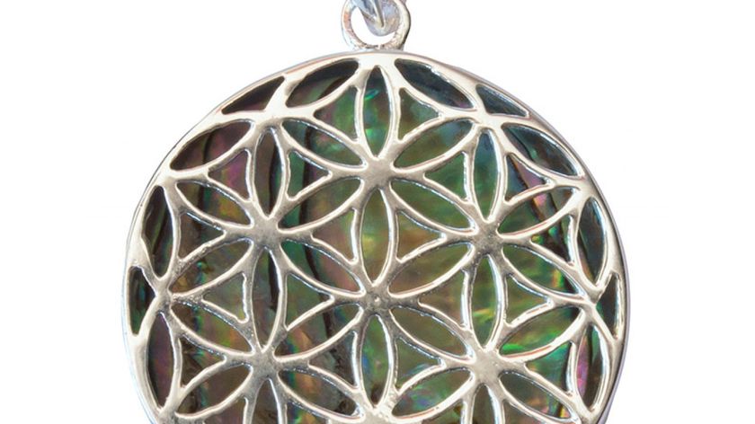 Anhänger "Paua Blume des Lebens" Silber 925 2,5cm